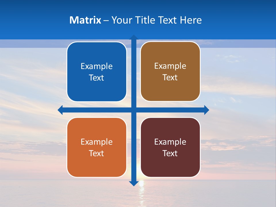 The Sun Is Setting Over The Ocean Powerpoint Template PowerPoint Template