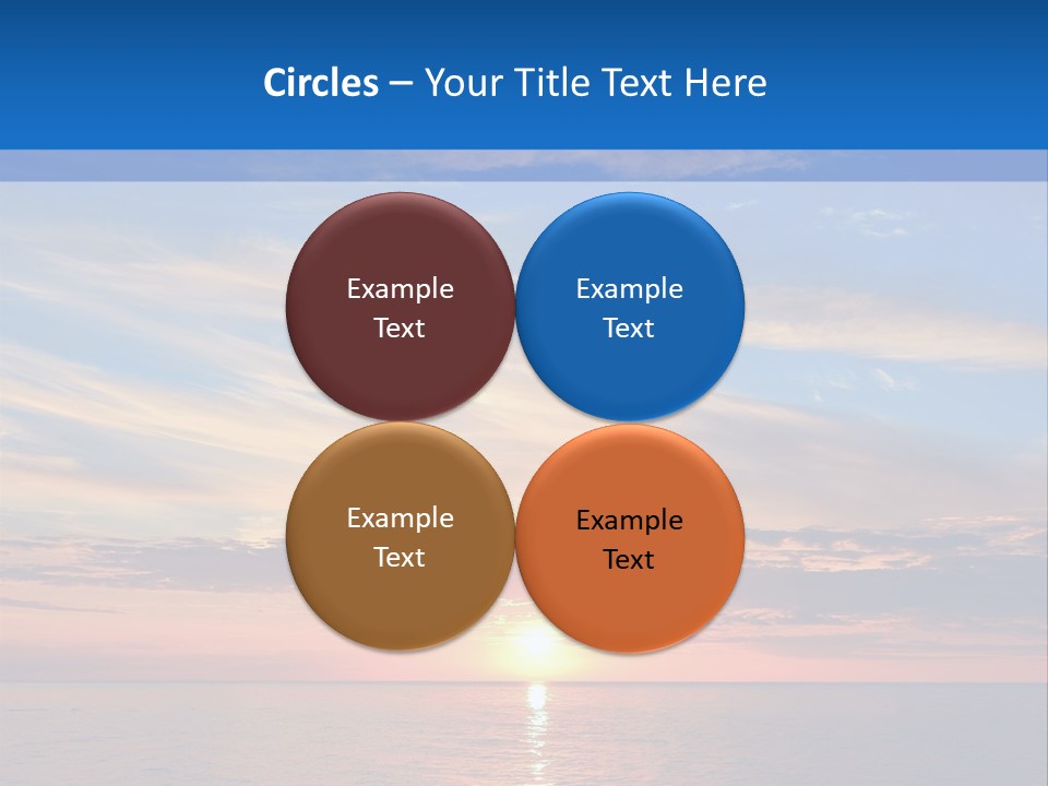 The Sun Is Setting Over The Ocean Powerpoint Template PowerPoint Template