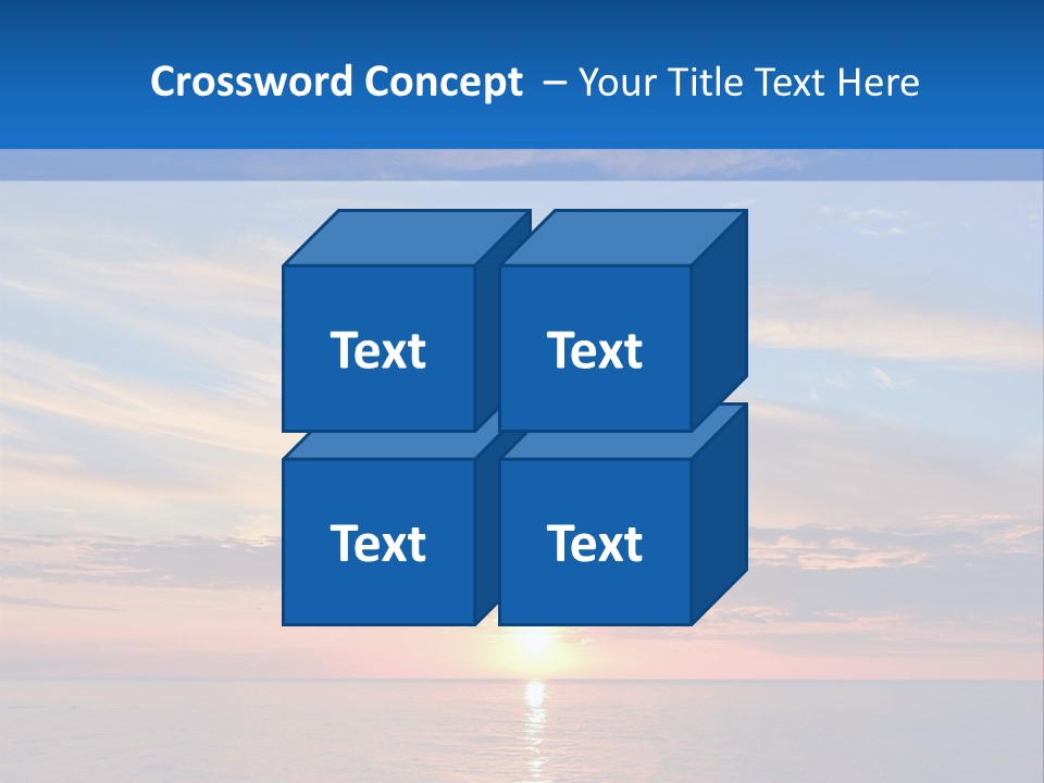 The Sun Is Setting Over The Ocean Powerpoint Template PowerPoint Template