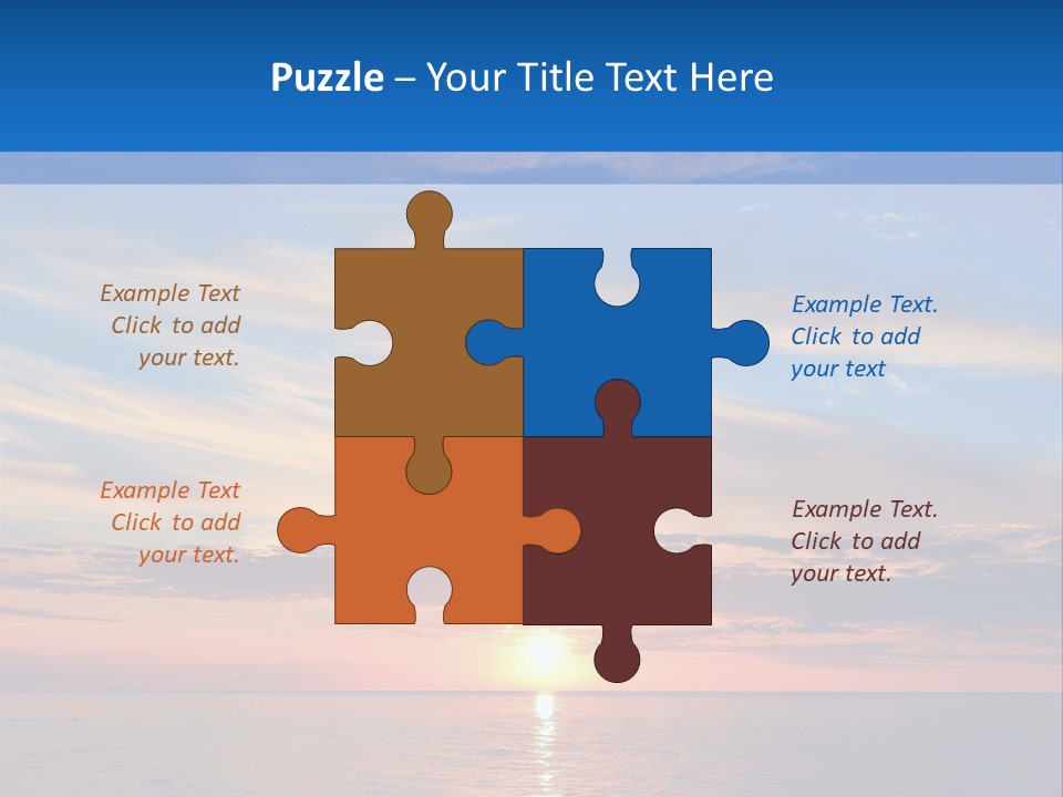 The Sun Is Setting Over The Ocean Powerpoint Template PowerPoint Template