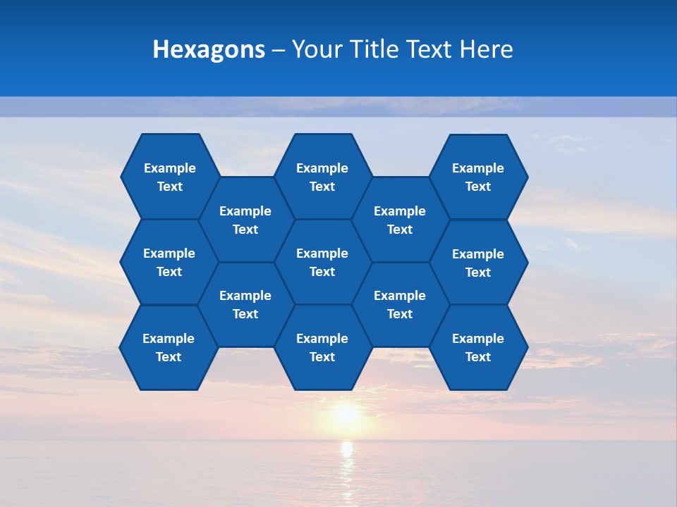 The Sun Is Setting Over The Ocean Powerpoint Template PowerPoint Template
