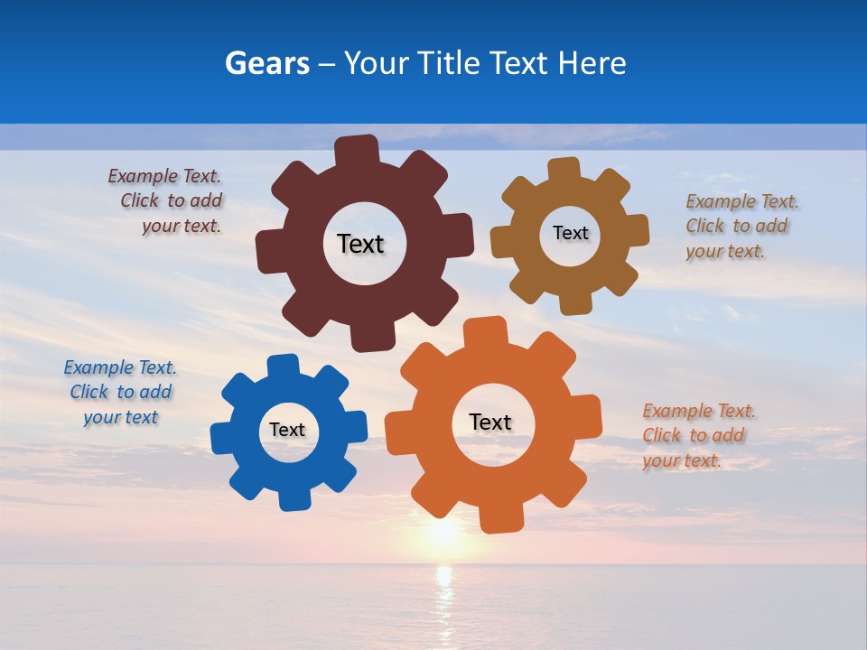The Sun Is Setting Over The Ocean Powerpoint Template PowerPoint Template