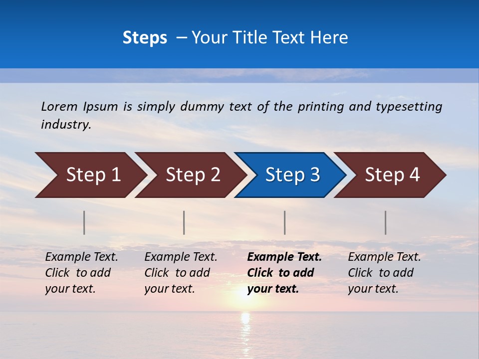 The Sun Is Setting Over The Ocean Powerpoint Template PowerPoint Template