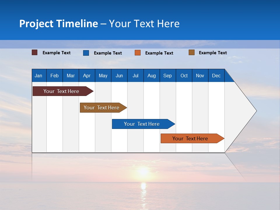 The Sun Is Setting Over The Ocean Powerpoint Template PowerPoint Template