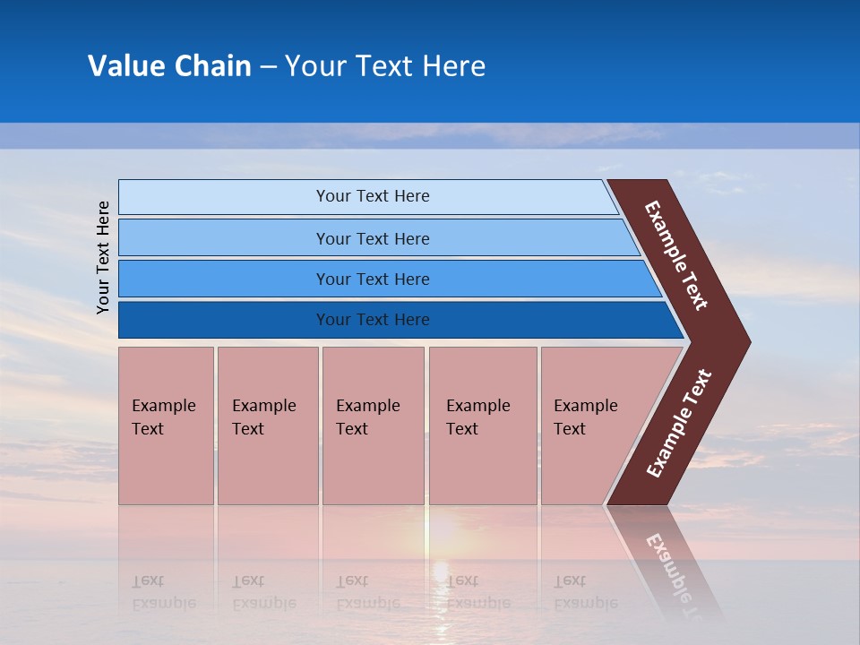 The Sun Is Setting Over The Ocean Powerpoint Template PowerPoint Template