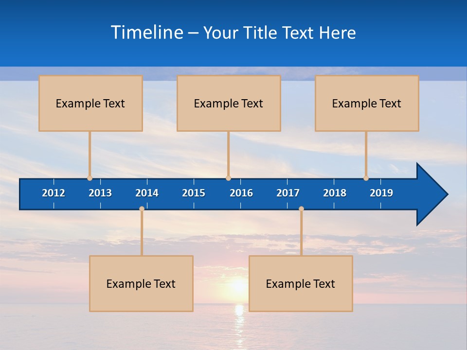 The Sun Is Setting Over The Ocean Powerpoint Template PowerPoint Template