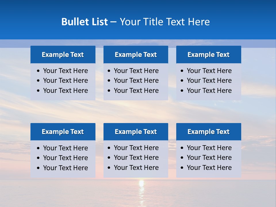 The Sun Is Setting Over The Ocean Powerpoint Template PowerPoint Template