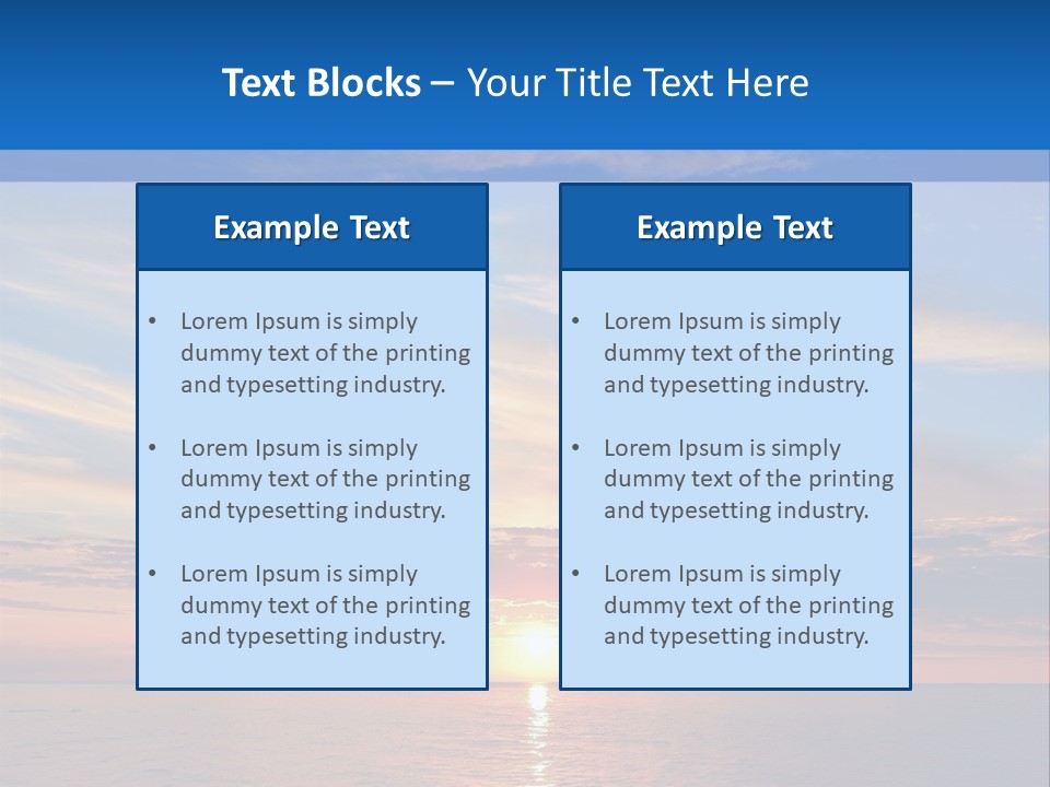 The Sun Is Setting Over The Ocean Powerpoint Template PowerPoint Template
