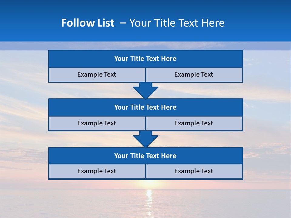 The Sun Is Setting Over The Ocean Powerpoint Template PowerPoint Template