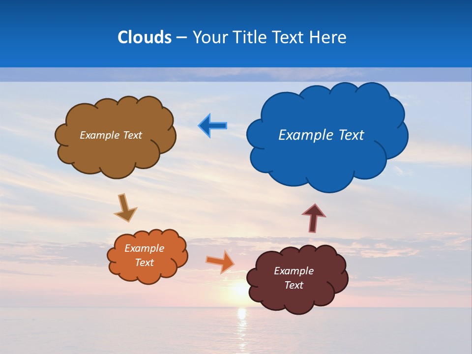 The Sun Is Setting Over The Ocean Powerpoint Template PowerPoint Template