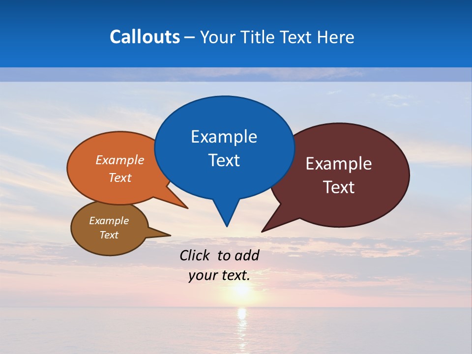 The Sun Is Setting Over The Ocean Powerpoint Template PowerPoint Template
