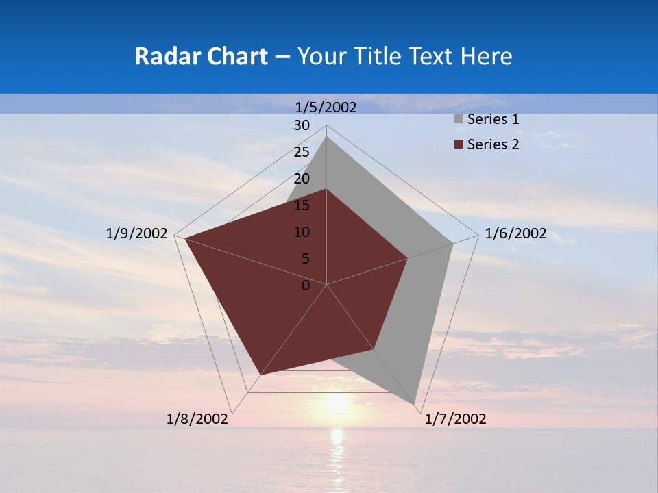 The Sun Is Setting Over The Ocean Powerpoint Template PowerPoint Template