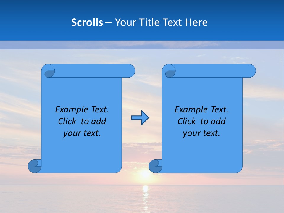 The Sun Is Setting Over The Ocean Powerpoint Template PowerPoint Template