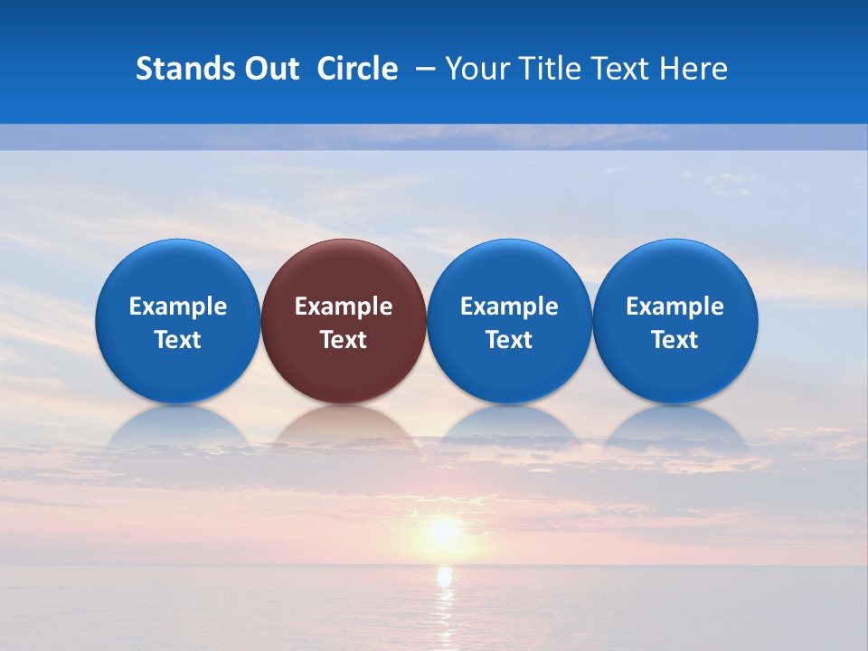 The Sun Is Setting Over The Ocean Powerpoint Template PowerPoint Template