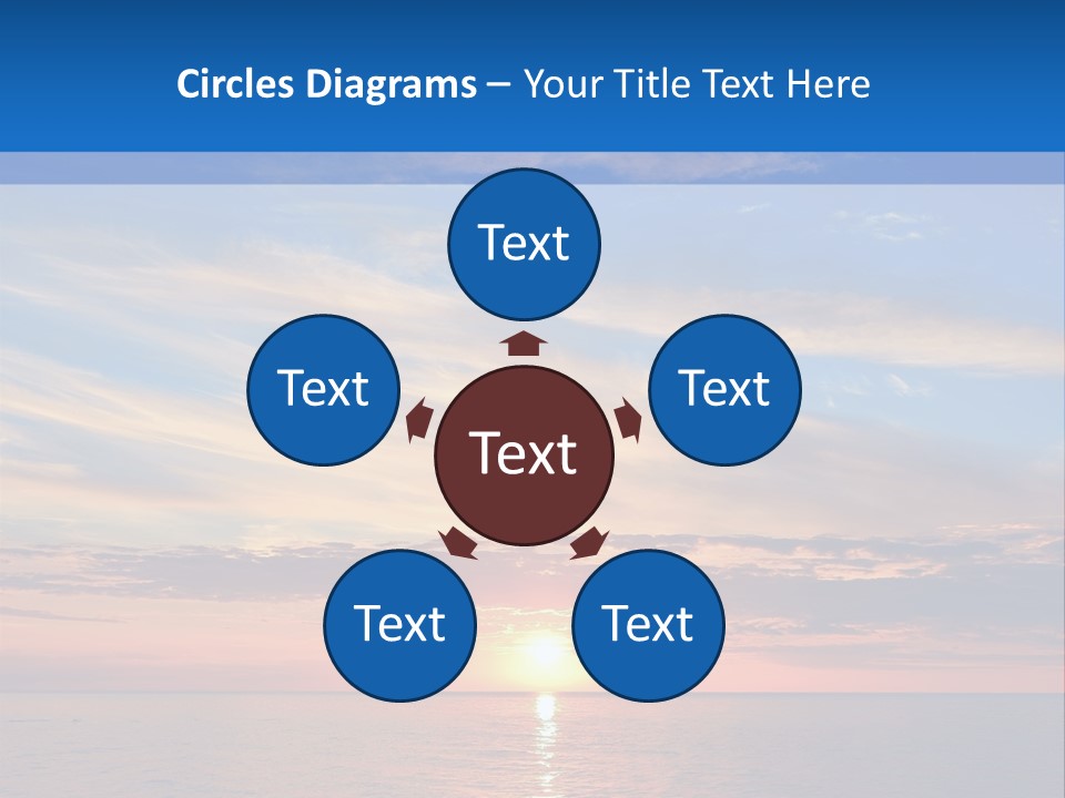 The Sun Is Setting Over The Ocean Powerpoint Template PowerPoint Template