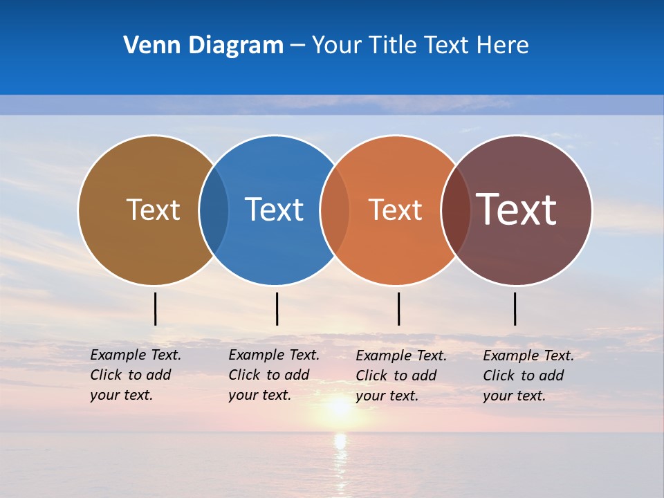 The Sun Is Setting Over The Ocean Powerpoint Template PowerPoint Template