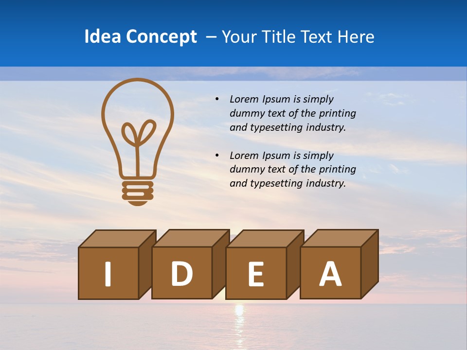 The Sun Is Setting Over The Ocean Powerpoint Template PowerPoint Template