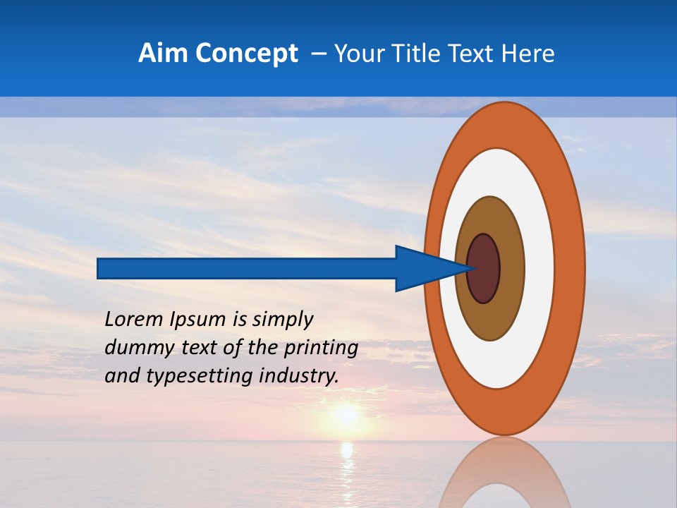 The Sun Is Setting Over The Ocean Powerpoint Template PowerPoint Template