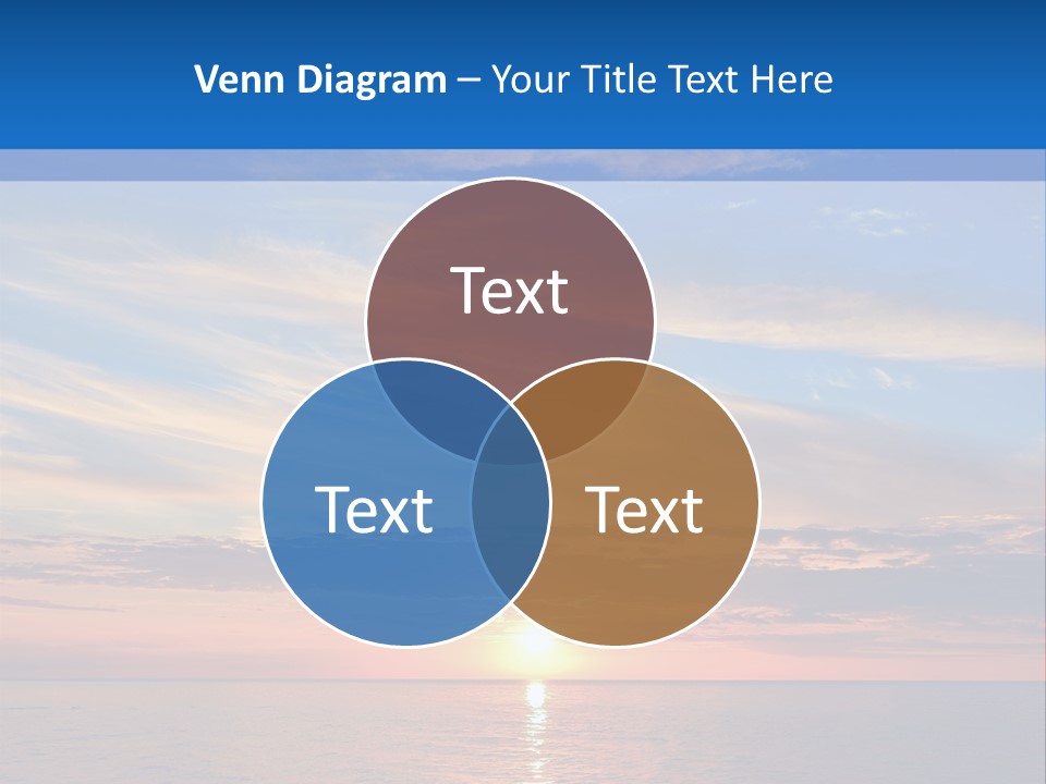 The Sun Is Setting Over The Ocean Powerpoint Template PowerPoint Template