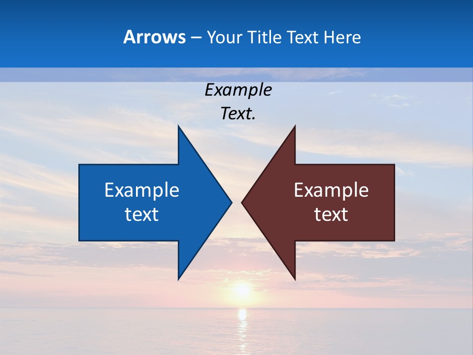 The Sun Is Setting Over The Ocean Powerpoint Template PowerPoint Template