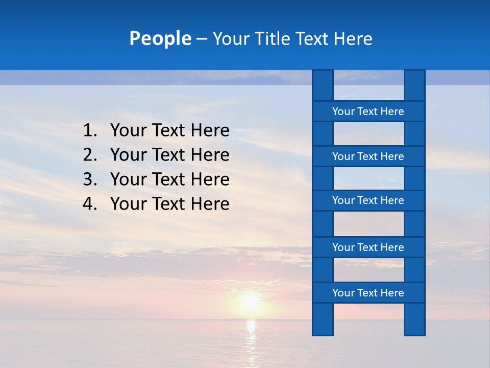 The Sun Is Setting Over The Ocean Powerpoint Template PowerPoint Template