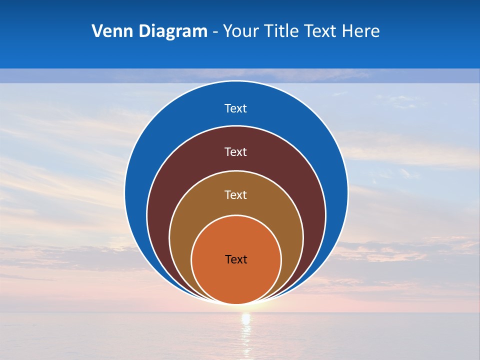 The Sun Is Setting Over The Ocean Powerpoint Template PowerPoint Template