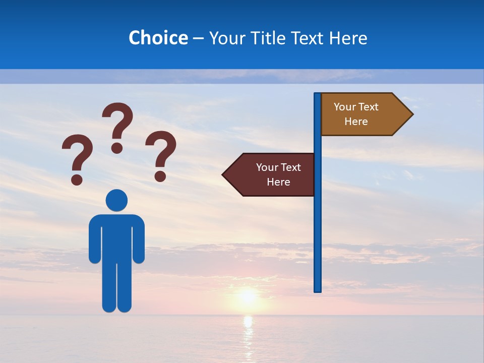 The Sun Is Setting Over The Ocean Powerpoint Template PowerPoint Template