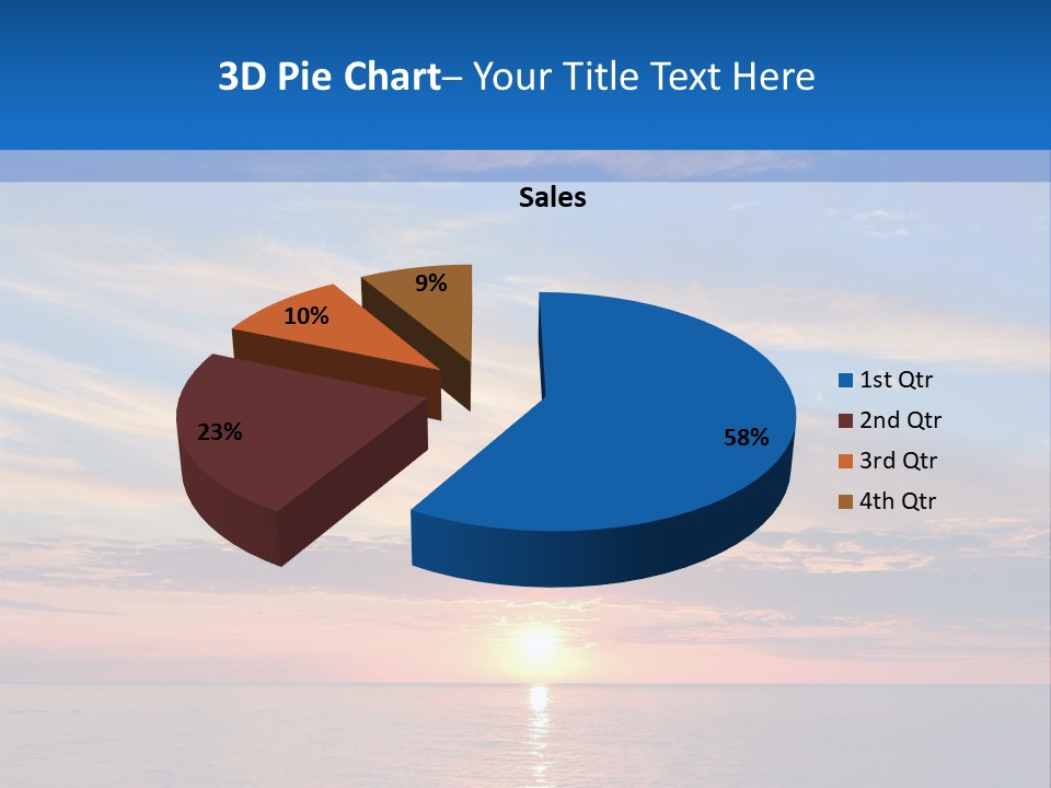The Sun Is Setting Over The Ocean Powerpoint Template PowerPoint Template