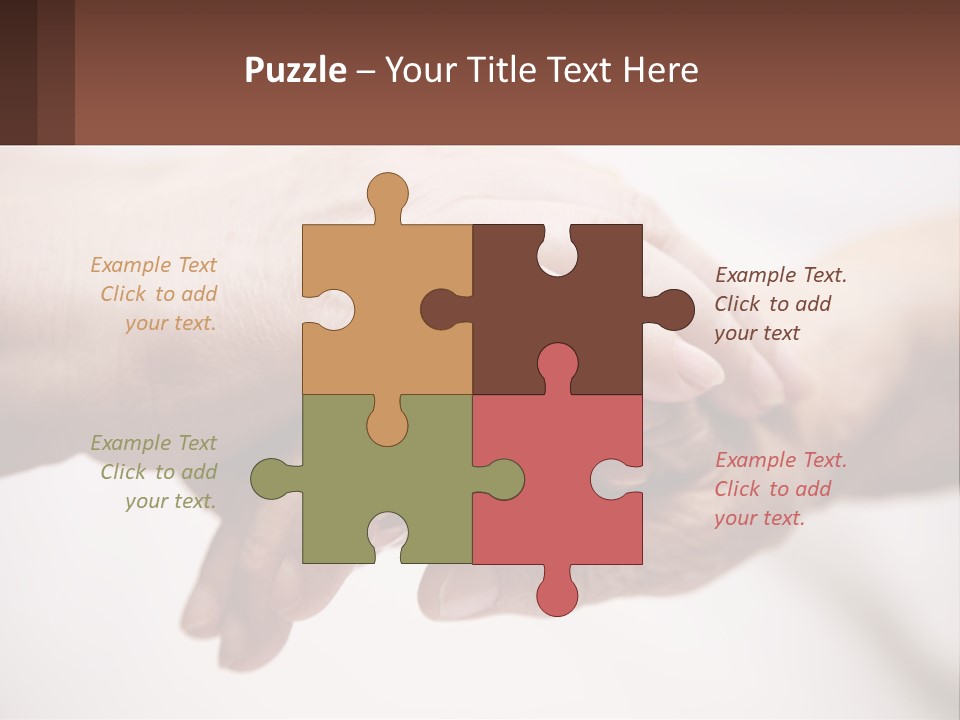 A Group Of People Holding Hands In A Circle PowerPoint Template