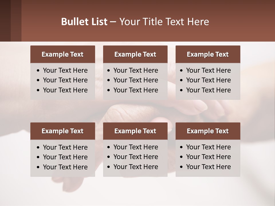 A Group Of People Holding Hands In A Circle PowerPoint Template