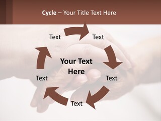A Group Of People Holding Hands In A Circle PowerPoint Template