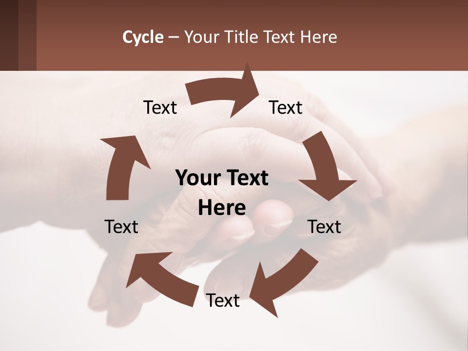 A Group Of People Holding Hands In A Circle PowerPoint Template