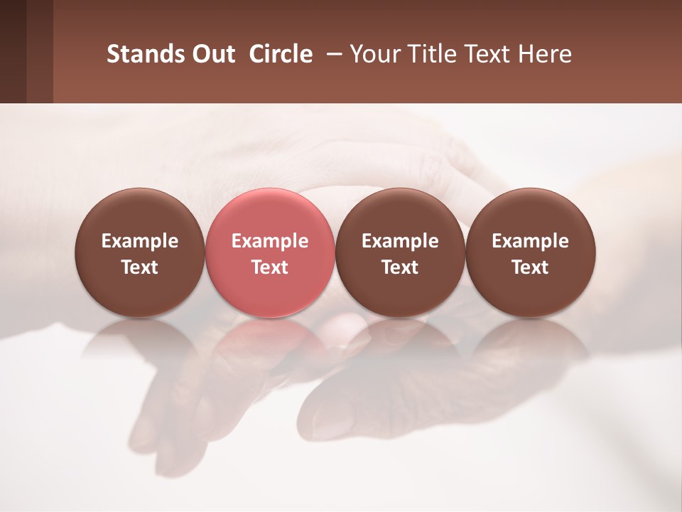 A Group Of People Holding Hands In A Circle PowerPoint Template