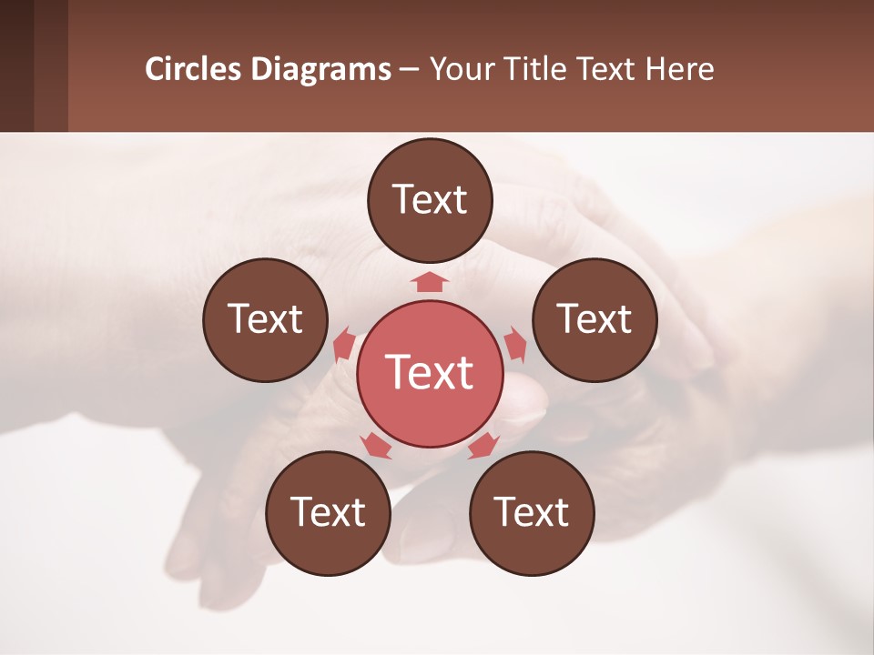 A Group Of People Holding Hands In A Circle PowerPoint Template