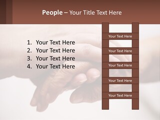 A Group Of People Holding Hands In A Circle PowerPoint Template