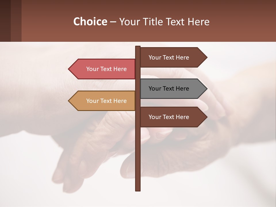A Group Of People Holding Hands In A Circle PowerPoint Template