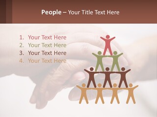 A Group Of People Holding Hands In A Circle PowerPoint Template