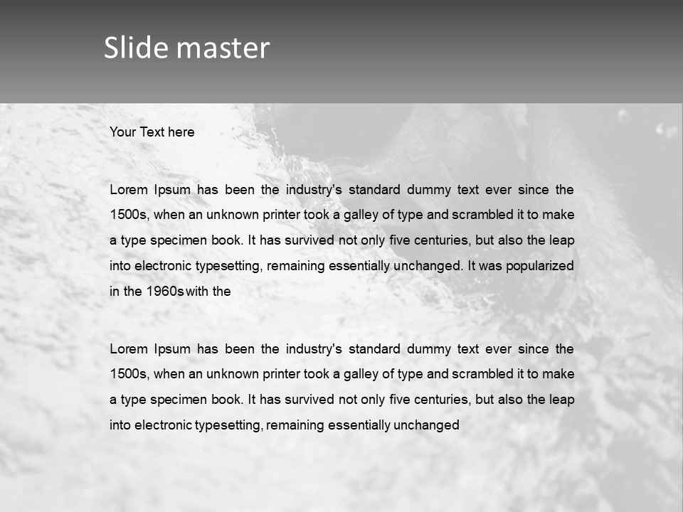 A Black And White Photo Of A Man In The Water PowerPoint Template