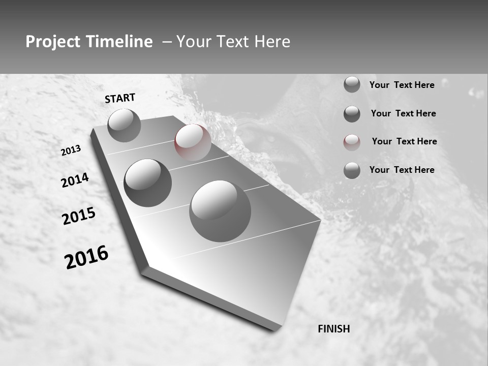 A Black And White Photo Of A Man In The Water PowerPoint Template