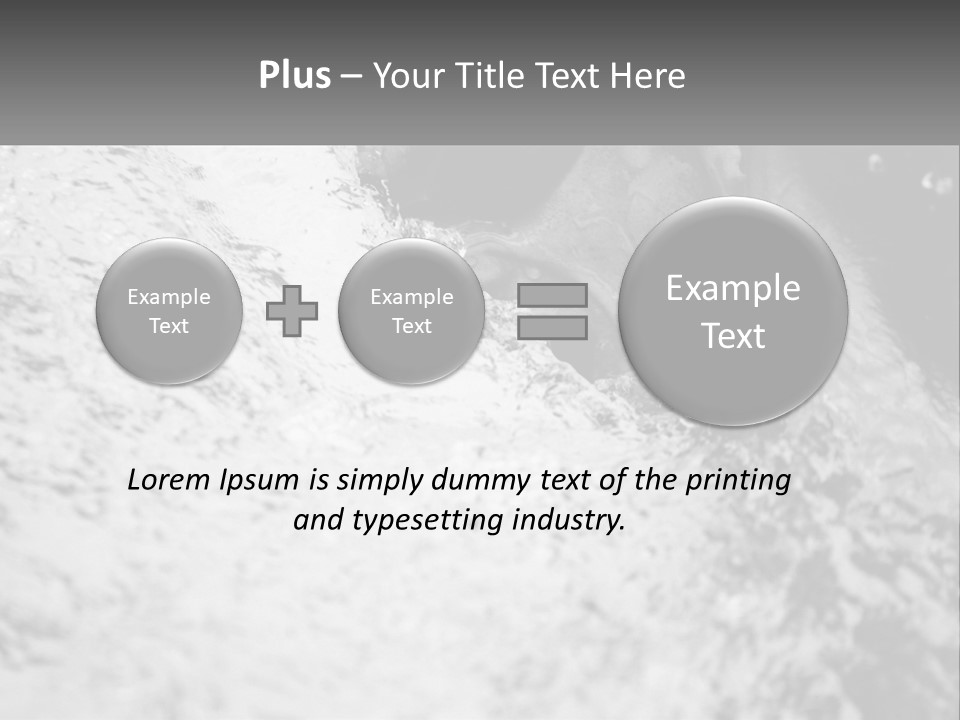 A Black And White Photo Of A Man In The Water PowerPoint Template