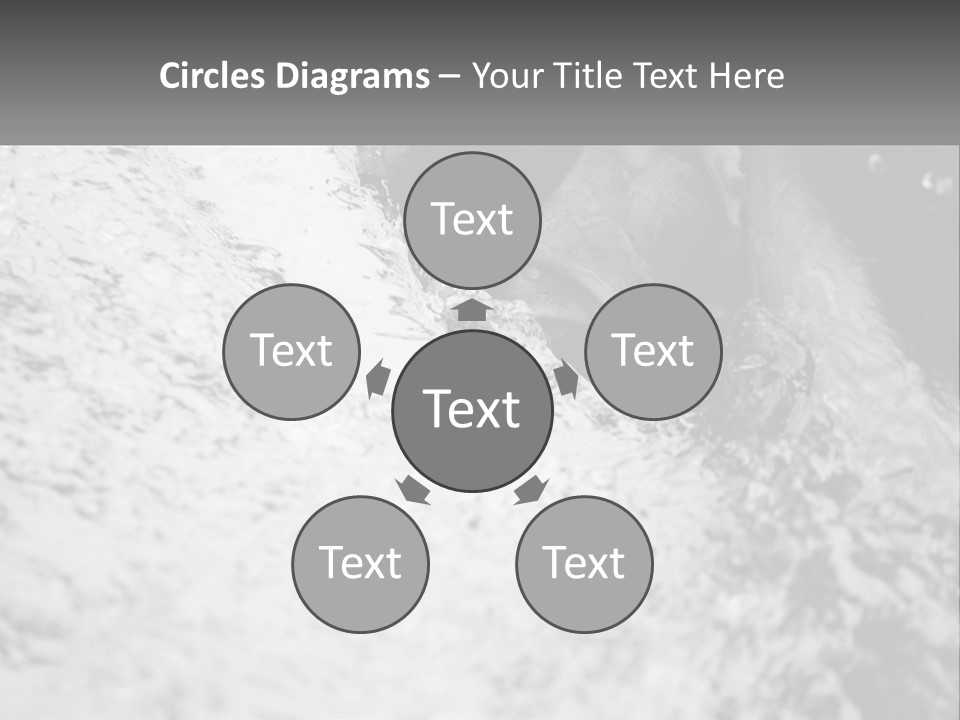 A Black And White Photo Of A Man In The Water PowerPoint Template