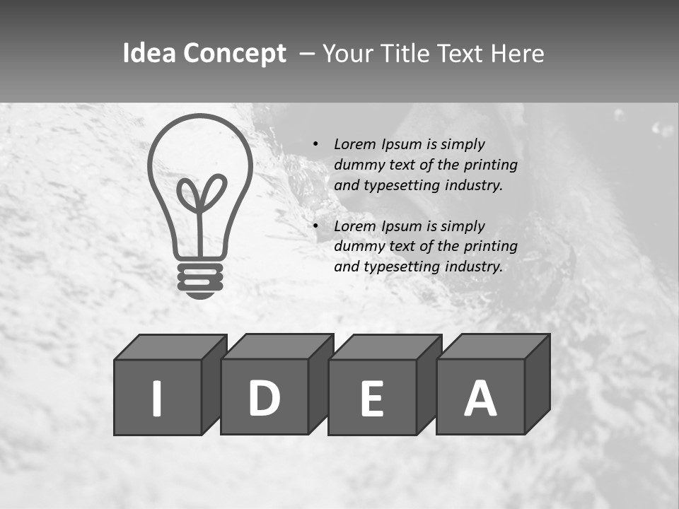 A Black And White Photo Of A Man In The Water PowerPoint Template