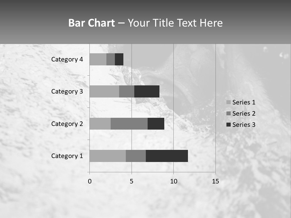 A Black And White Photo Of A Man In The Water PowerPoint Template