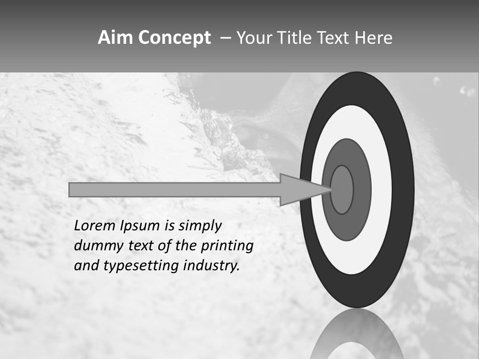 A Black And White Photo Of A Man In The Water PowerPoint Template