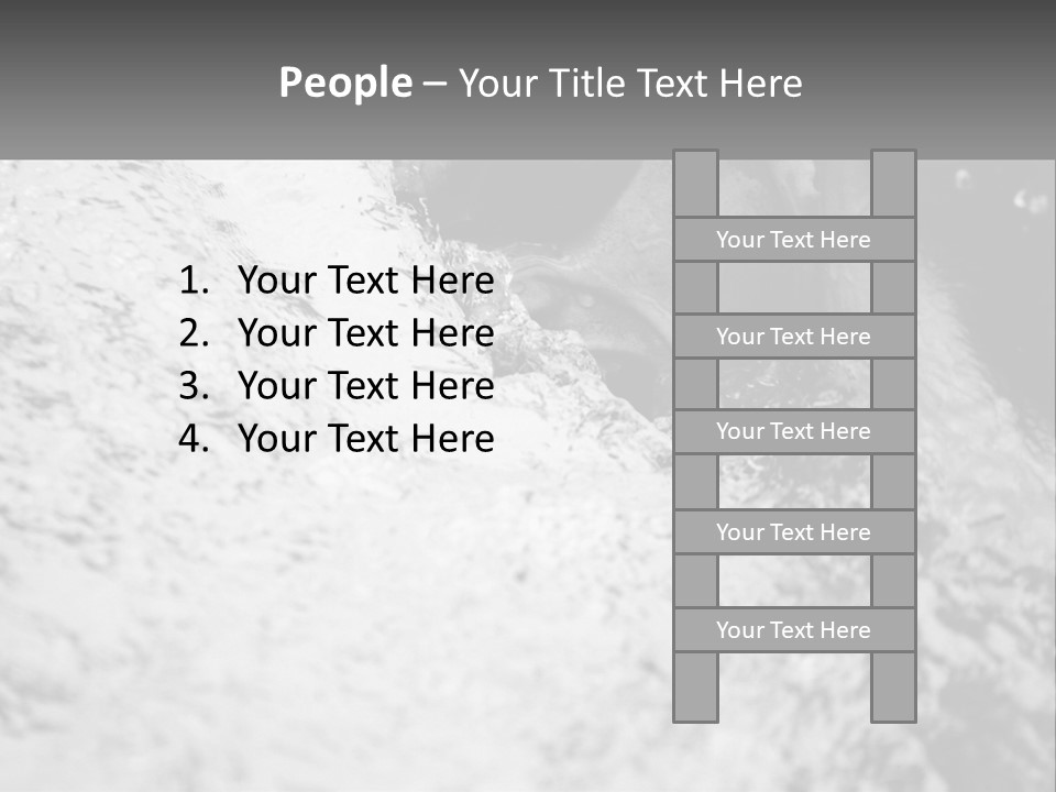 A Black And White Photo Of A Man In The Water PowerPoint Template