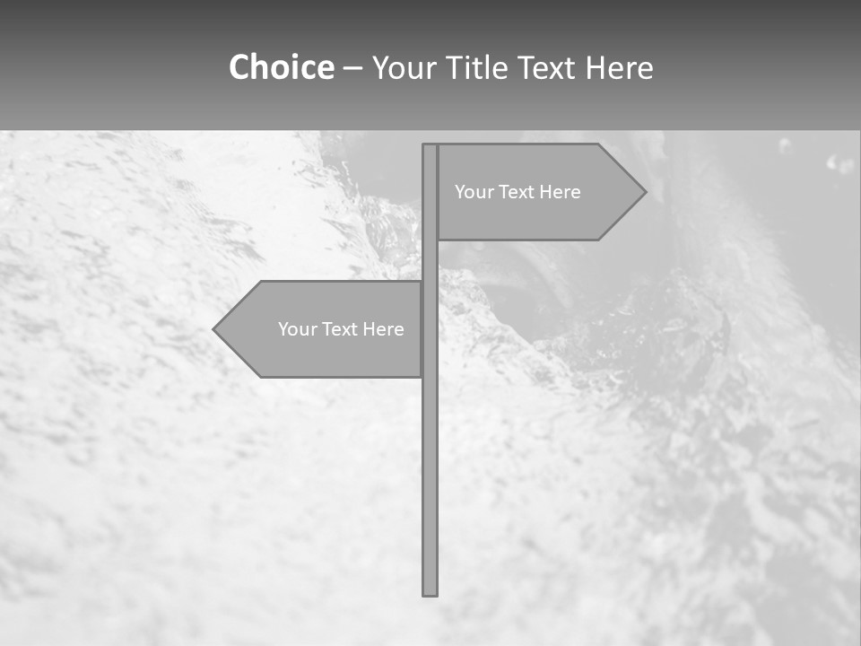 A Black And White Photo Of A Man In The Water PowerPoint Template