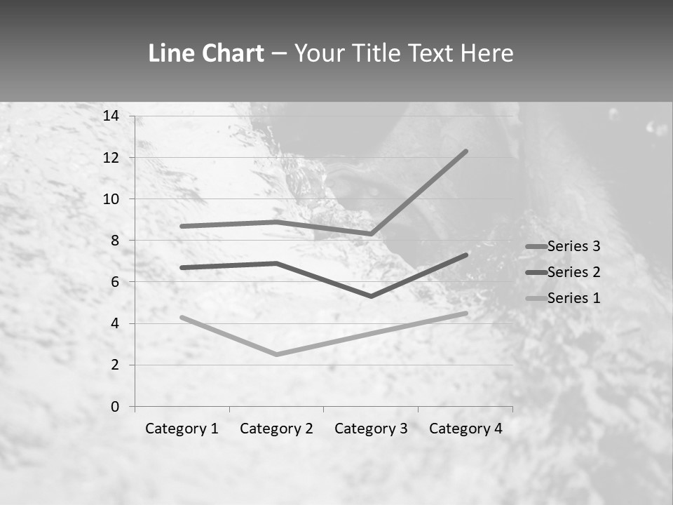 A Black And White Photo Of A Man In The Water PowerPoint Template