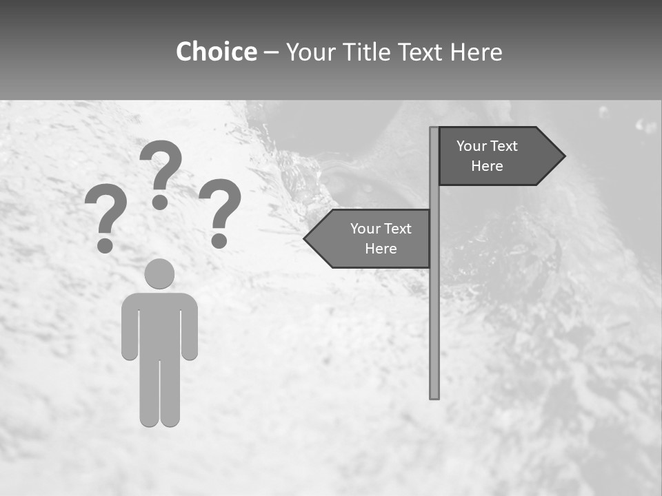 A Black And White Photo Of A Man In The Water PowerPoint Template