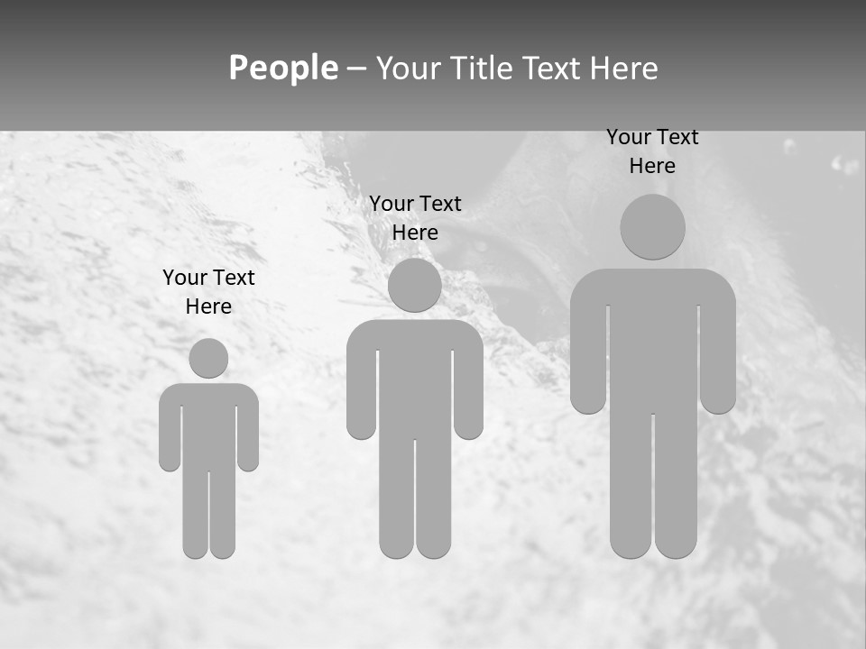 A Black And White Photo Of A Man In The Water PowerPoint Template