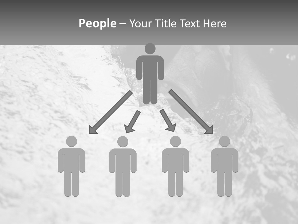 A Black And White Photo Of A Man In The Water PowerPoint Template